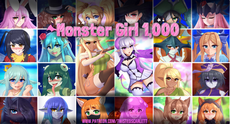 【PC】魔物娘1000 Monster Girl 1,000 V2.0 内嵌AI汉化步兵版[980M]